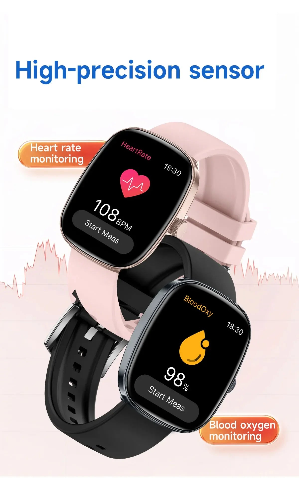 1.83" Smart Watch Bluetooth Call Fitness Health Monitor