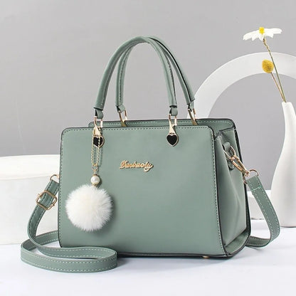 Stylish PU Leather Pendant Handbag – Versatile Shoulder & Crossbody Bag