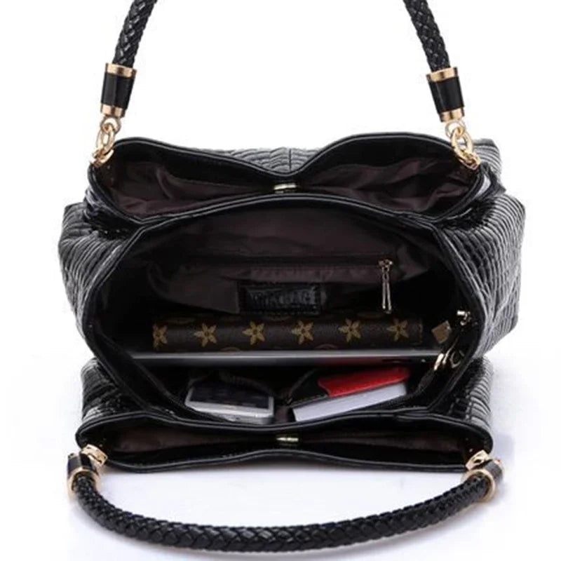 Luxury Crocodile Leather Handbag for Women – Designer Shoulder Bag & Purse