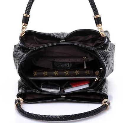 Luxury Crocodile Leather Handbag for Women – Designer Shoulder Bag & Purse