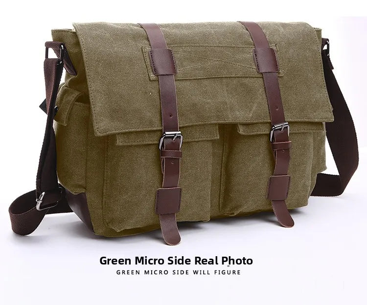 Canvas Men’s Crossbody Laptop Messenger Bag