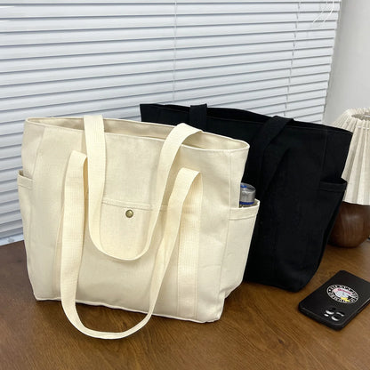 Canvas Tote Bag – Large Capacity Work & Shopping Tote