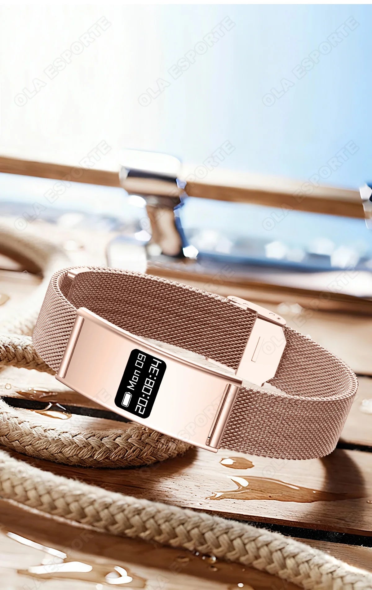 Ultra-Thin Smart Watch-2026 | Heart Rate, Blood Oxygen, Sleep Monitor & IPX8 Waterproof