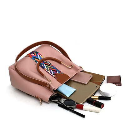 JILL MILL Luxury Handbag – Large Capacity PU Leather Tote