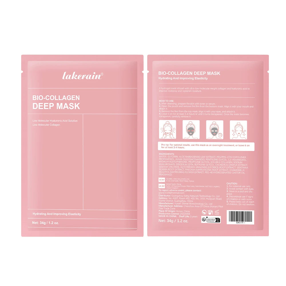 Bio-Collagen Real Deep Mask Hydrating Overnight Hydrogel Face Mask