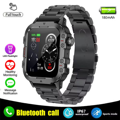 2026 Military Smart Watch Bluetooth Call Fitness Tracker GPS