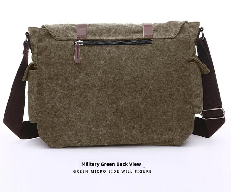 Canvas Men’s Crossbody Laptop Messenger Bag