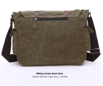 Canvas Men’s Crossbody Laptop Messenger Bag