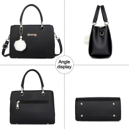 Stylish PU Leather Pendant Handbag – Versatile Shoulder & Crossbody Bag