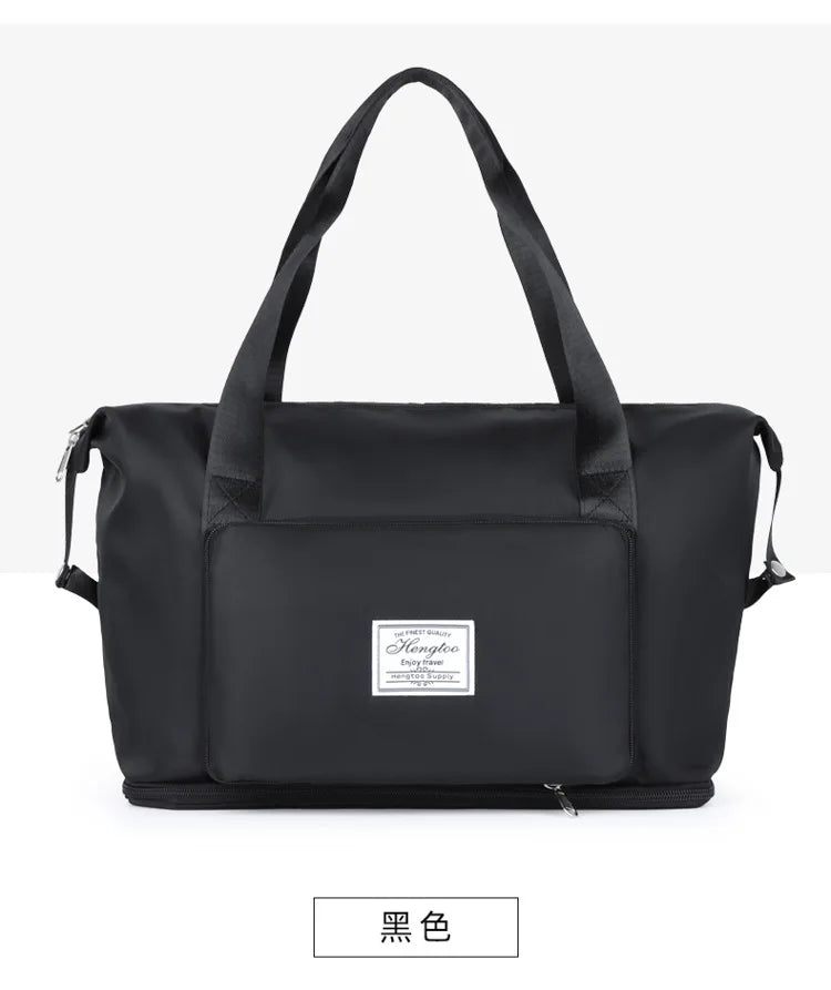 Business & Leisure Travel Bag – Large Capacity Waterproof Nylon Tote  Pattern Type: Solid  Style: Fashion