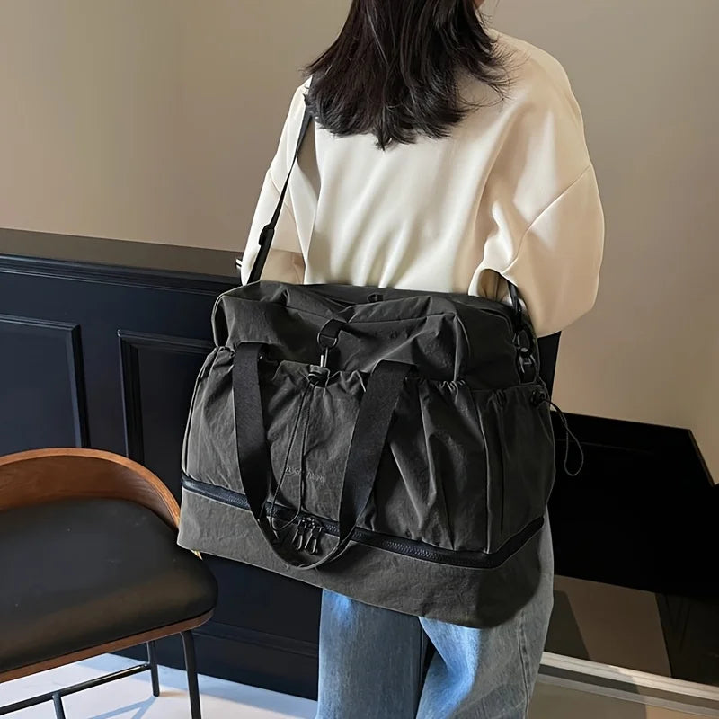 Women’s Waterproof Travel Tote – Separate Shoe Storage Duffel