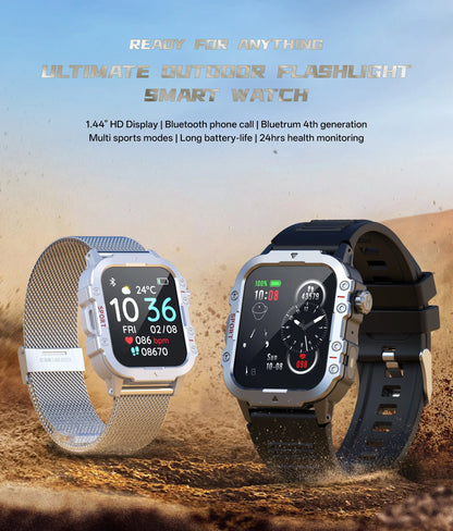2026 Military Smart Watch Bluetooth Call Fitness Tracker GPS