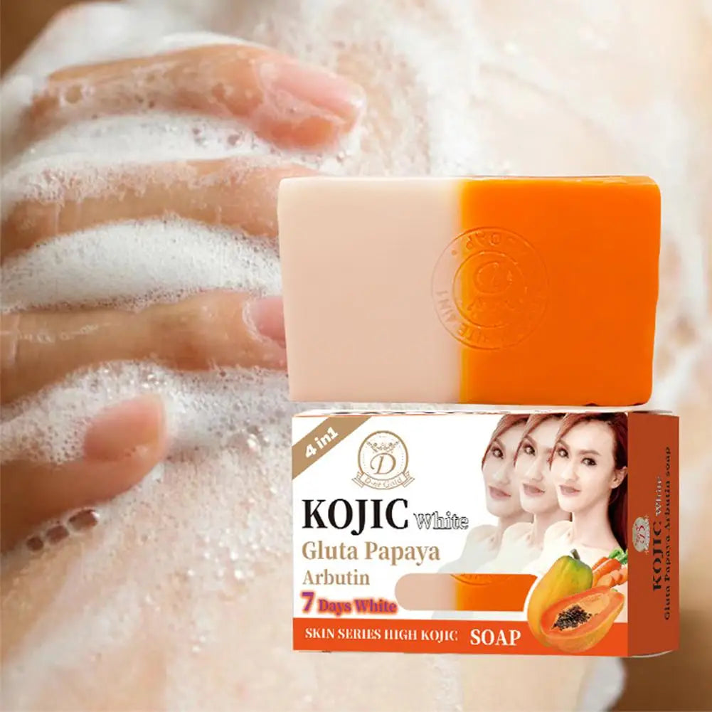 Papaya Kojic Brightening Soap Bar – Deep Cleansing & Skin Radiance