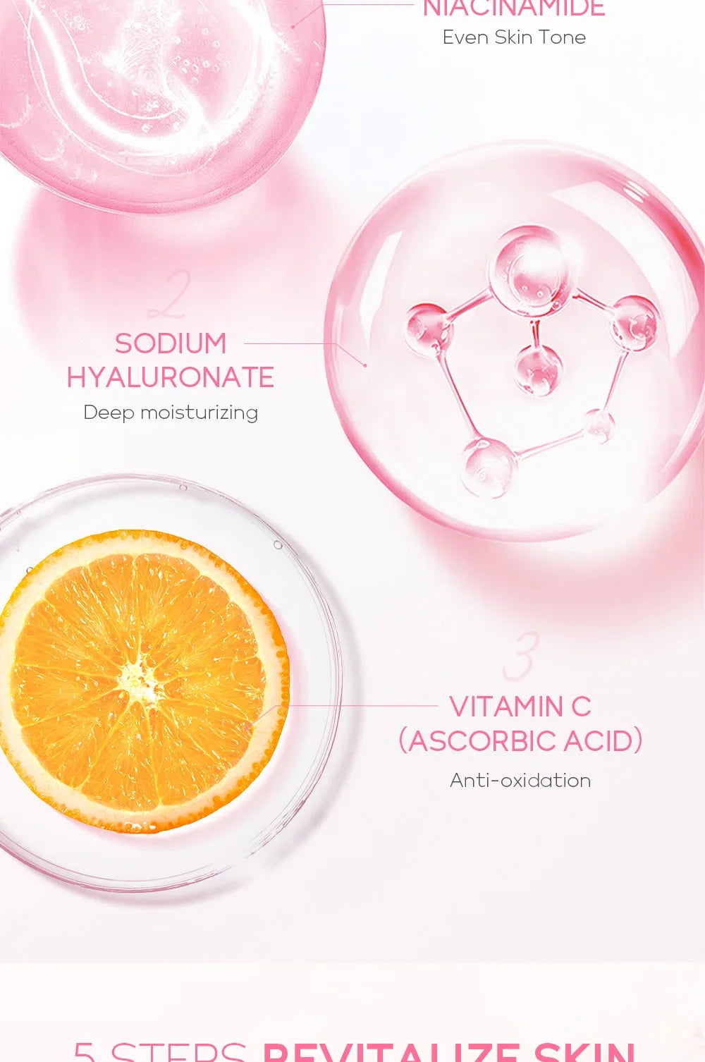 LAIKOU Sakura Skincare Set – 5PCS Moisturizing & Brightening Kit