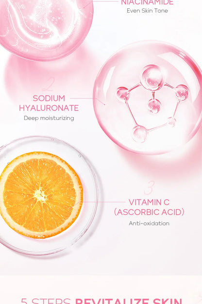 LAIKOU Sakura Skincare Set – 5PCS Moisturizing & Brightening Kit