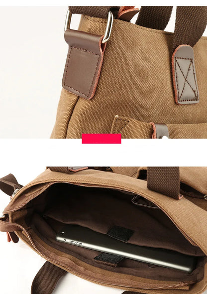 Luxury Canvas Business Travel Crossbody Bag-Signature