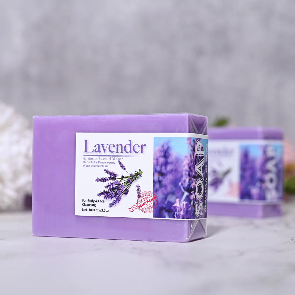 LUXURYTO Lavender Essential Oil Soap – Handmade Hydrating Cleanser