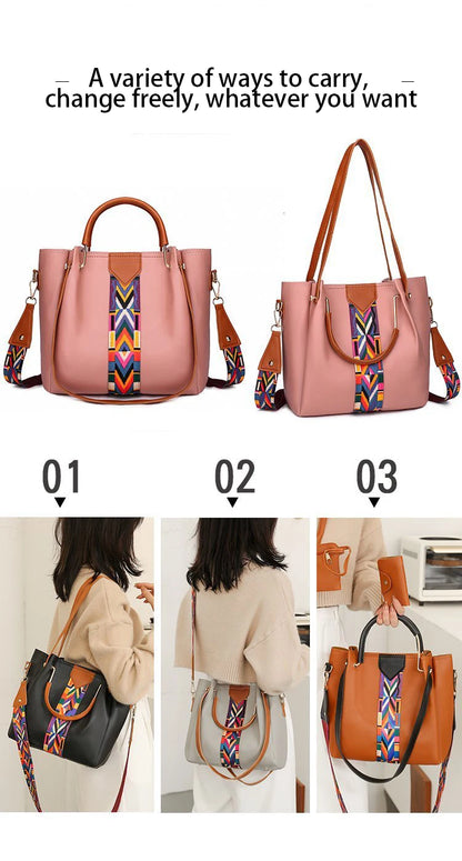 JILL MILL 4‑Piece Tote & Card Set – Stylish PU Leather Handbag Collection