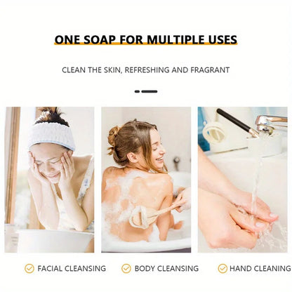 2PCS Lemon Handmade Soap – Moisturizing & Cleaning for All Skin Types