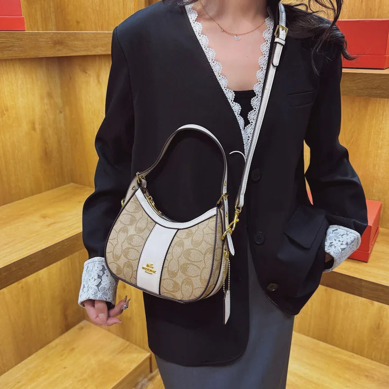 2026 Luxury Retro Print Shoulder Handbag