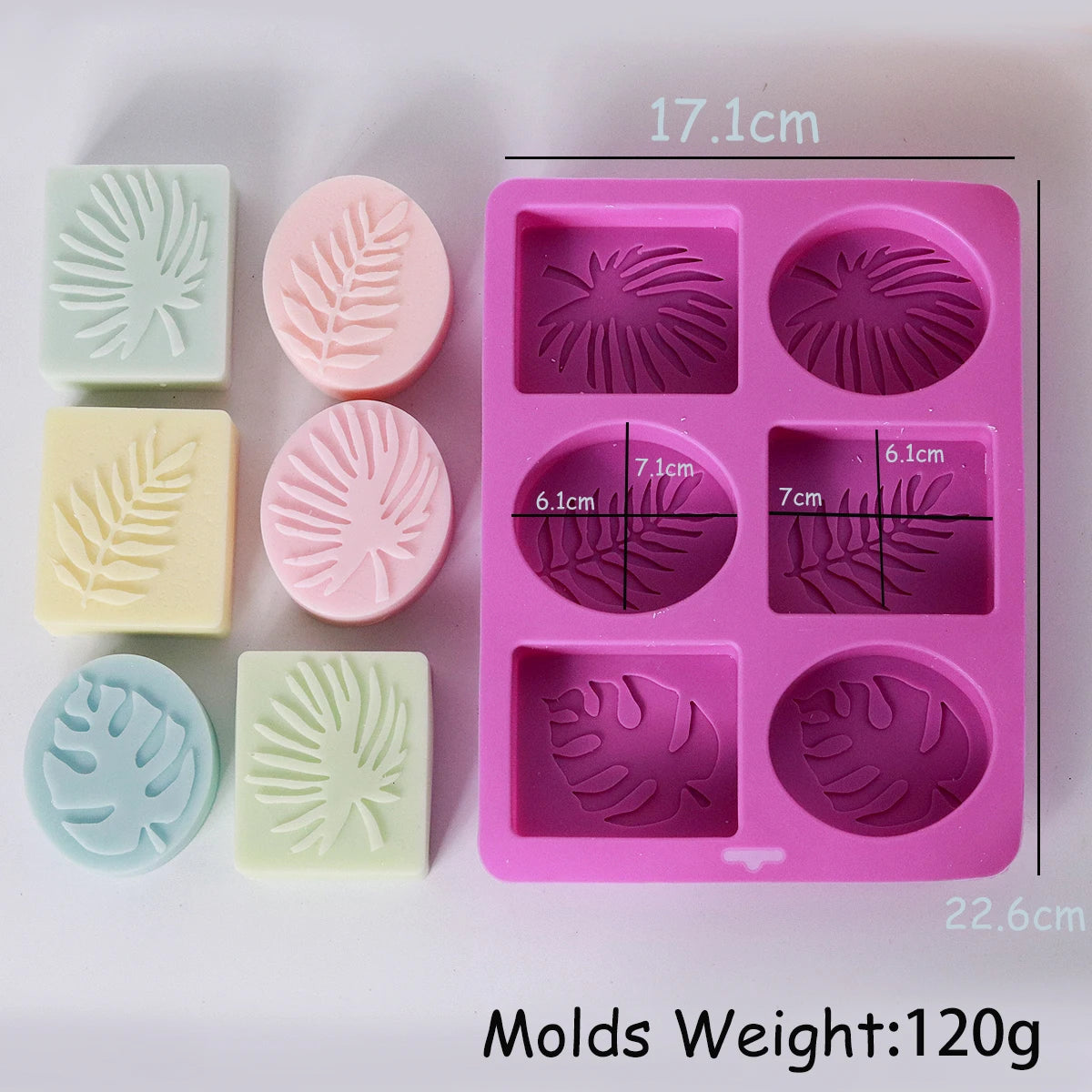 Square Handmade Soap Silicone Mold New DIY Oval