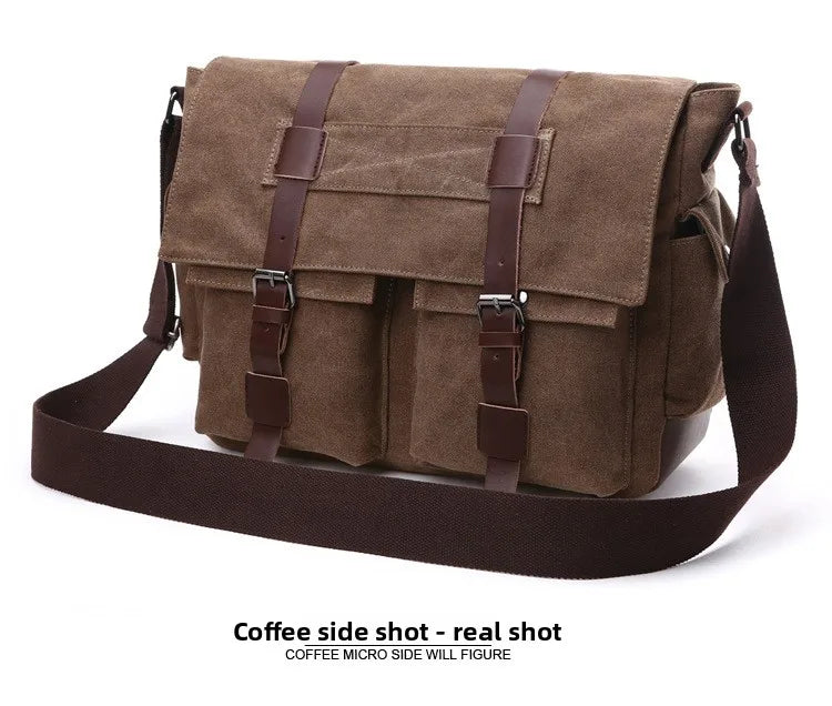 Canvas Men’s Crossbody Laptop Messenger Bag