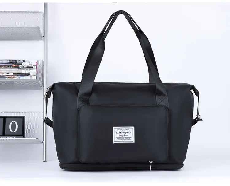 Business & Leisure Travel Bag – Large Capacity Waterproof Nylon Tote  Pattern Type: Solid  Style: Fashion