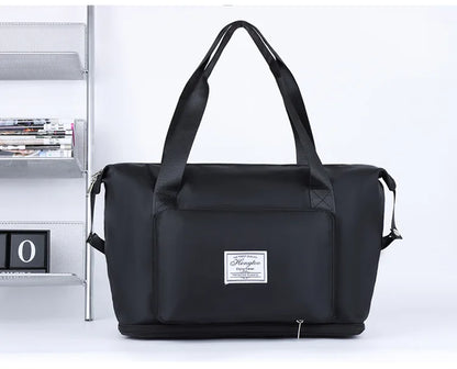 Business & Leisure Travel Bag – Large Capacity Waterproof Nylon Tote  Pattern Type: Solid  Style: Fashion
