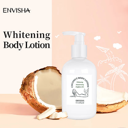 ENVISHA Coconut Oil Body Lotion – Moisturizing Glow for Face & Body