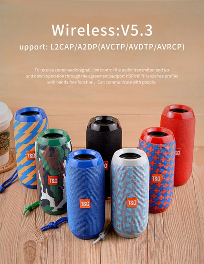 T&G TG117 Portable Bluetooth 5.3 Waterproof Outdoor Speaker
