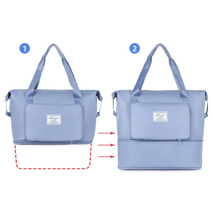 Business & Leisure Travel Bag – Large Capacity Waterproof Nylon Tote  Pattern Type: Solid  Style: Fashion