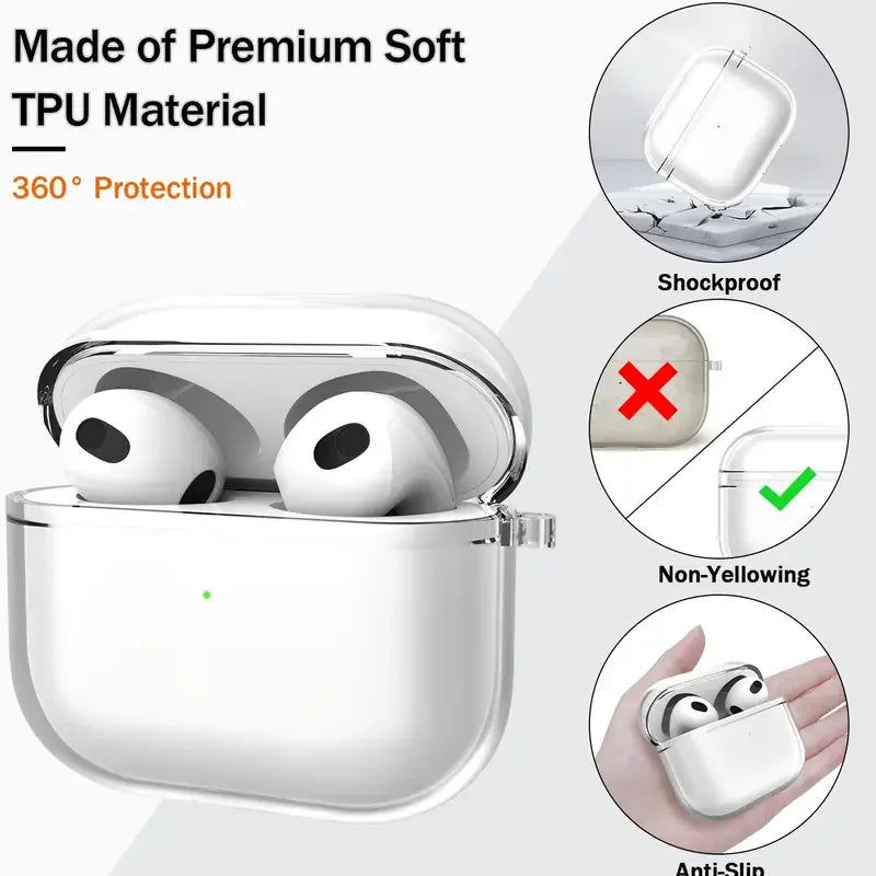 Shockproof Transparent AirPods Case Silicone Clear Cover
