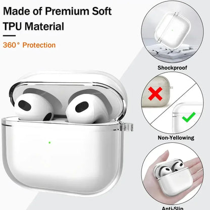 Shockproof Transparent AirPods Case Silicone Clear Cover