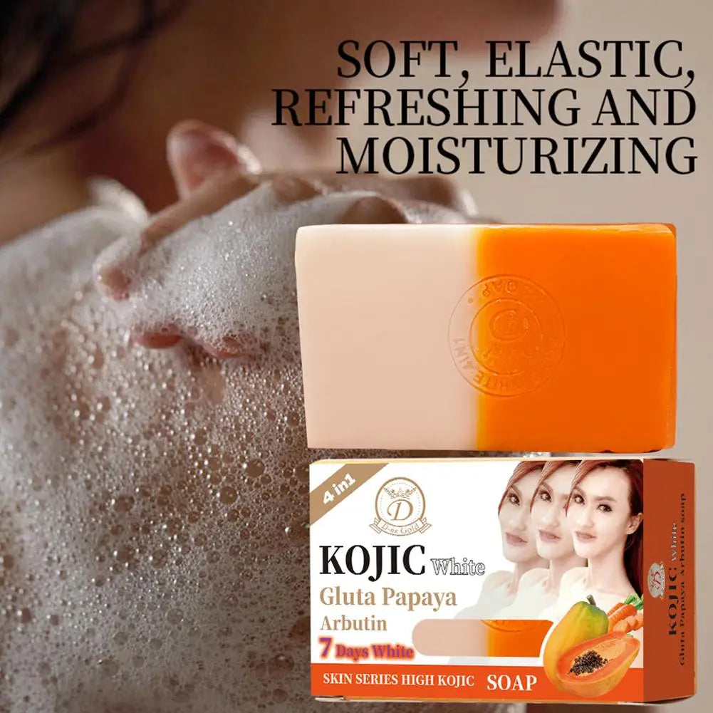 Papaya Kojic Brightening Soap Bar – Deep Cleansing & Skin Radiance