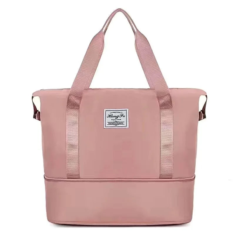 Business & Leisure Travel Bag – Large Capacity Waterproof Nylon Tote  Pattern Type: Solid  Style: Fashion
