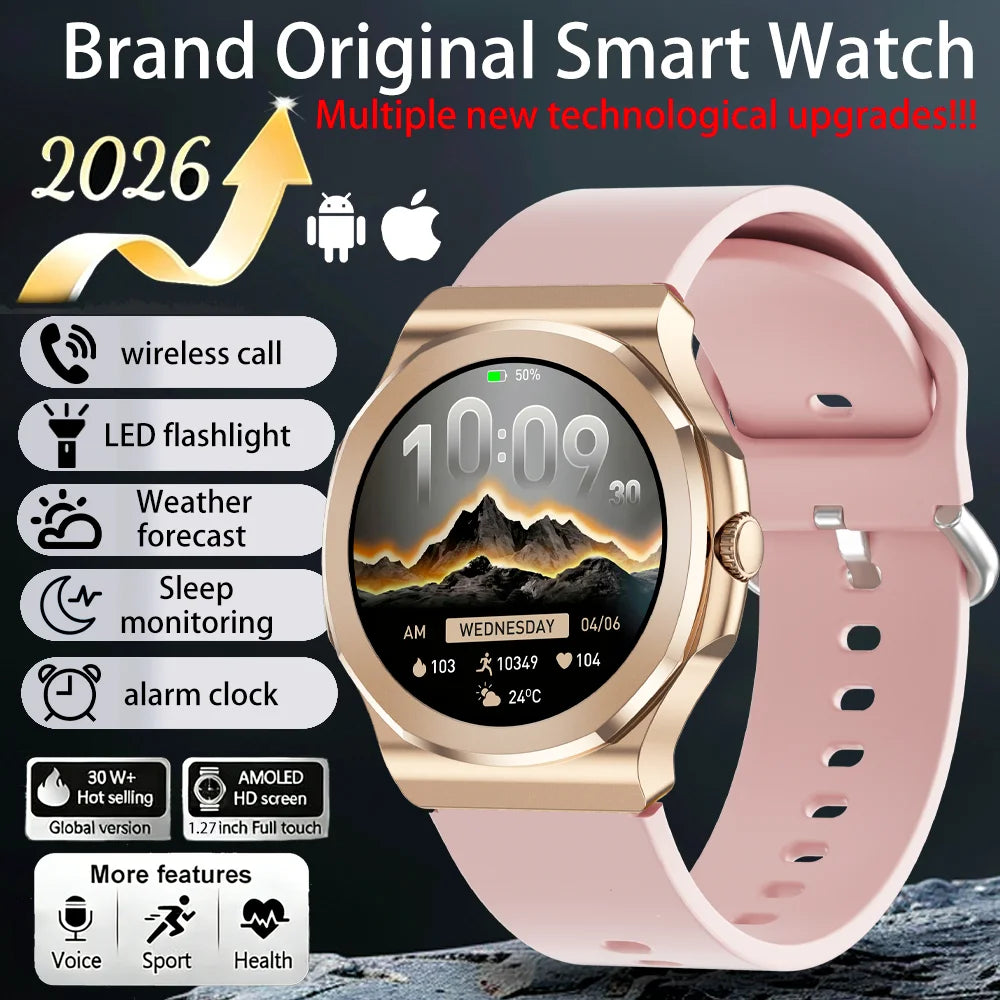 Premium AMOLED Smart Watch | Voice Assistant & Health Monitor-2026