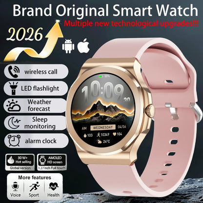 Premium AMOLED Smart Watch | Voice Assistant & Health Monitor-2026
