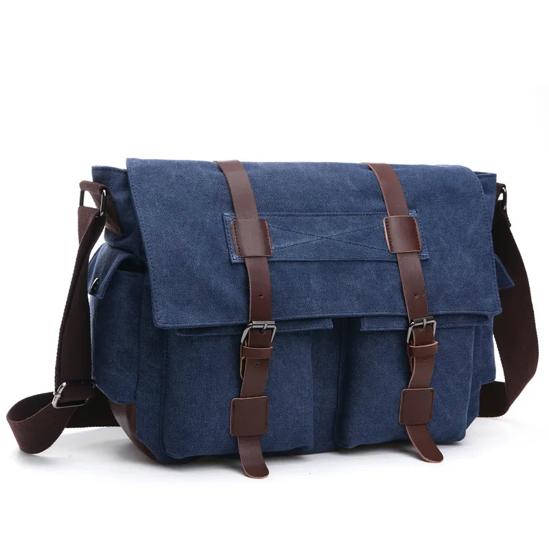 Canvas Men’s Crossbody Laptop Messenger Bag