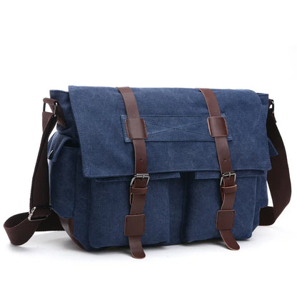 Canvas Men’s Crossbody Laptop Messenger Bag
