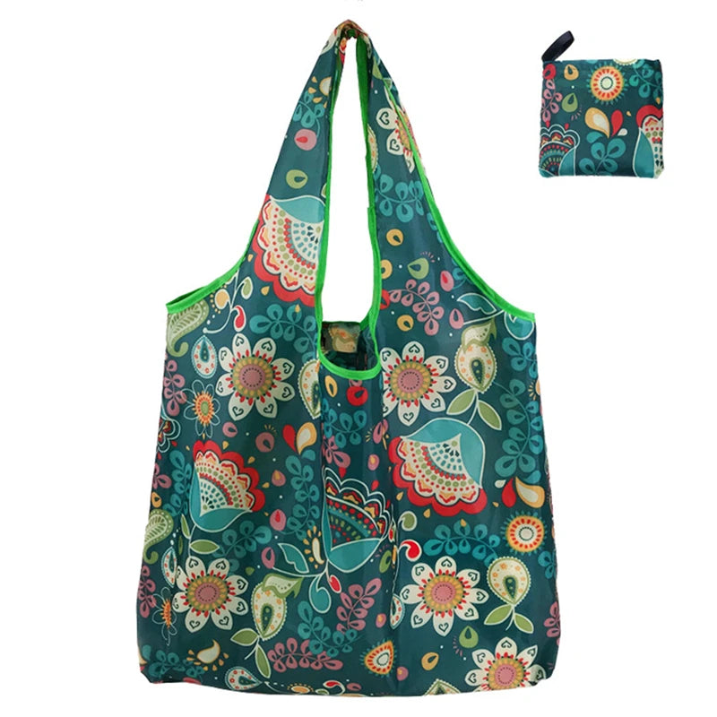 Fashion Portable Various Prints  Nylon Easy to Fold Package Travel Essential
