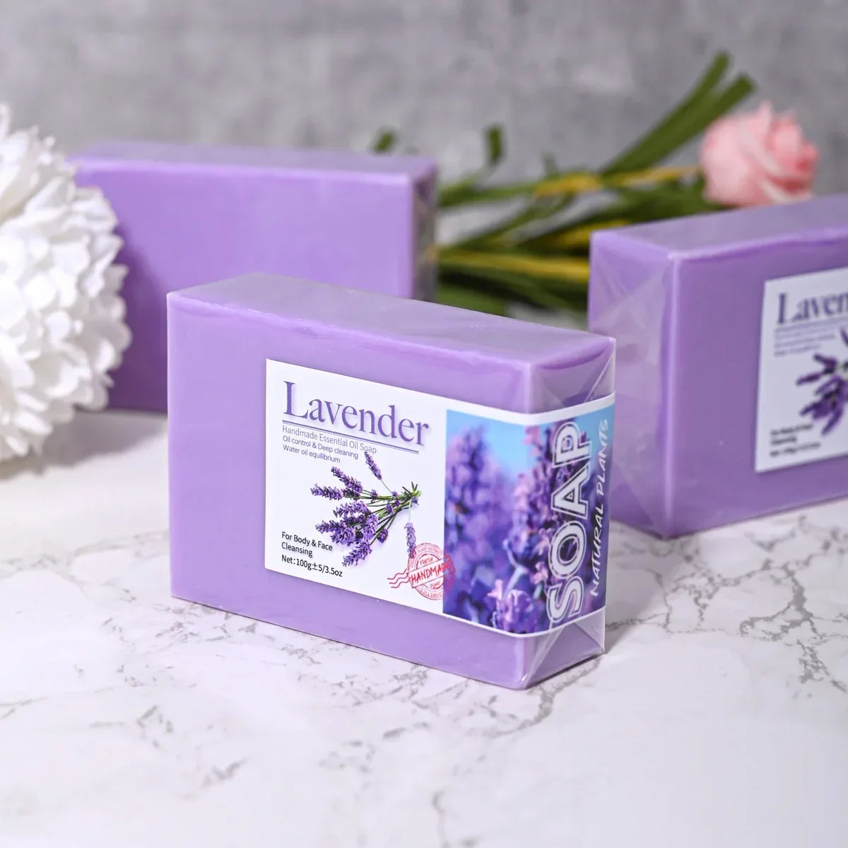 LUXURYTO Lavender Essential Oil Soap – Handmade Hydrating Cleanser