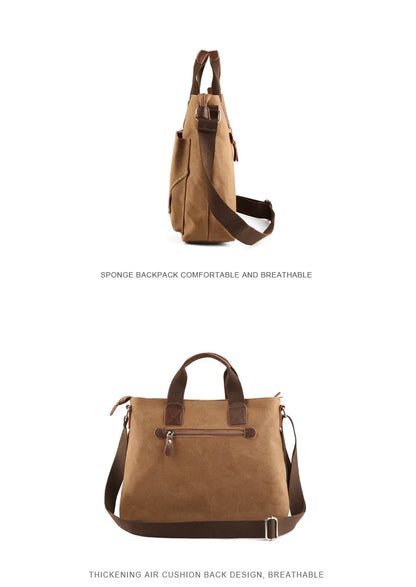 Luxury Canvas Business Travel Crossbody Bag-Signature