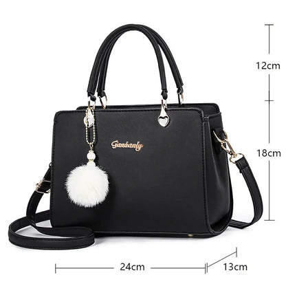Stylish PU Leather Pendant Handbag – Versatile Shoulder & Crossbody Bag