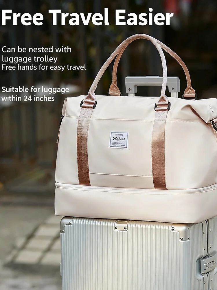 Travel Tote Bag – Lightweight Handbag with Shoe Compartment | FLCC