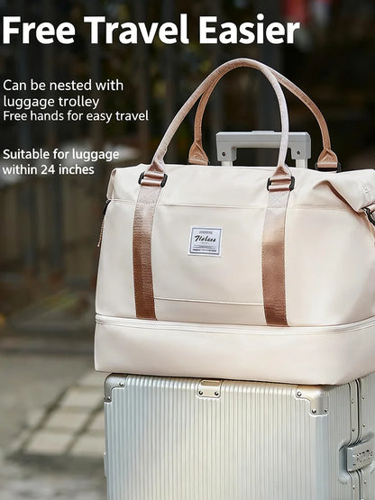 Travel Tote Bag – Lightweight Handbag with Shoe Compartment | FLCC