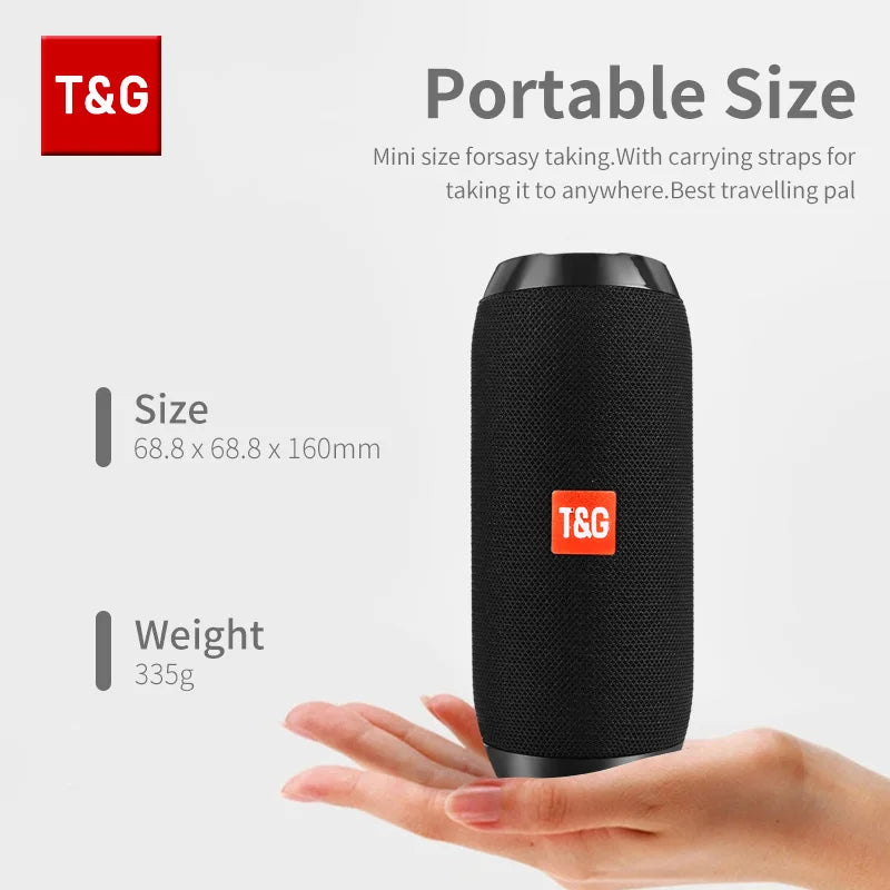 T&G TG117 Portable Bluetooth 5.3 Waterproof Outdoor Speaker
