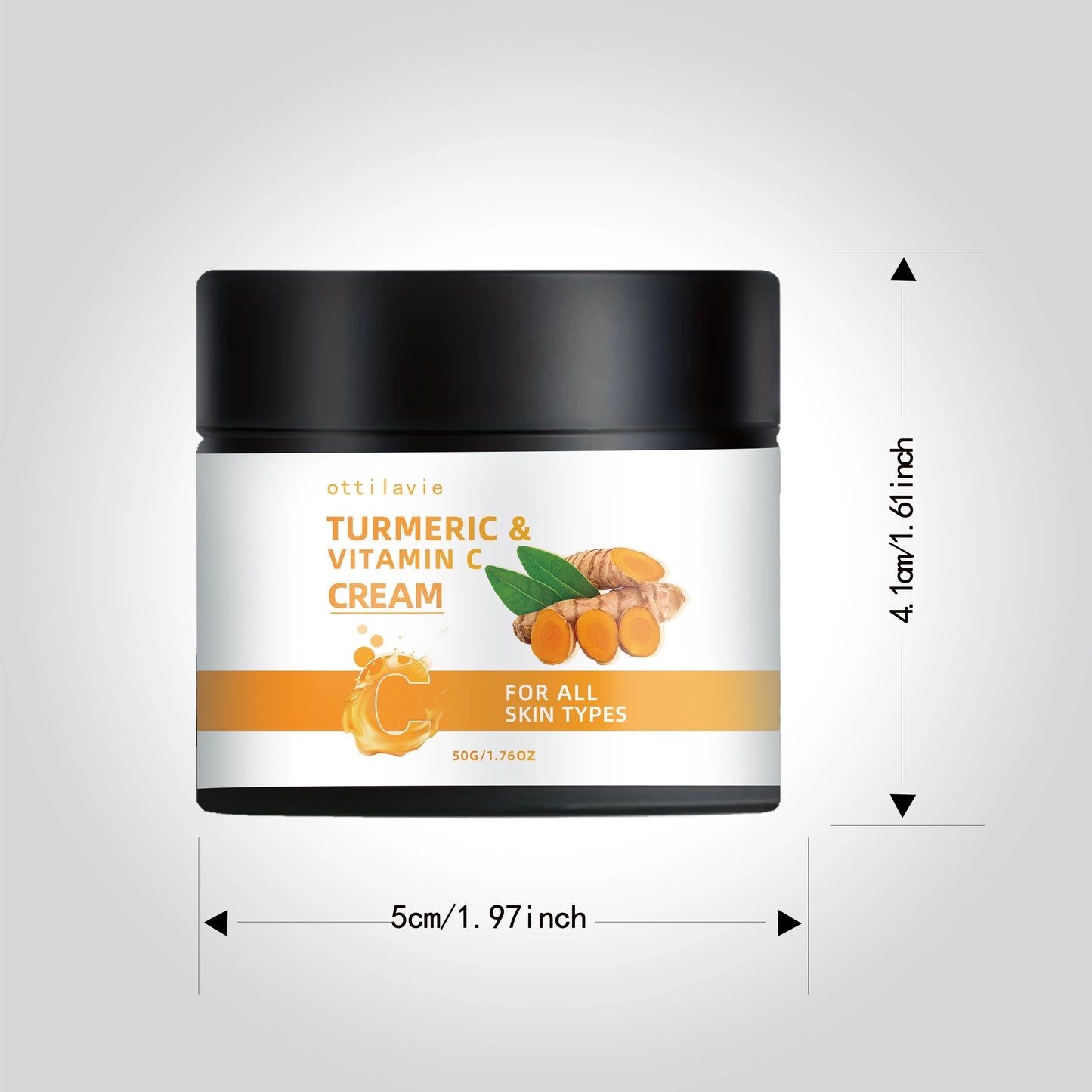 Turmeric & Vitamin C Cream – Lightweight Glow for Face & Neck