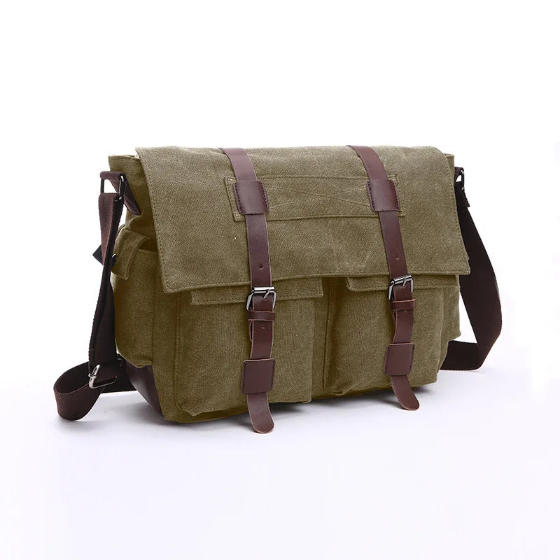 Canvas Men’s Crossbody Laptop Messenger Bag
