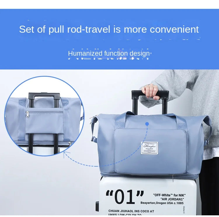 Business & Leisure Travel Bag – Large Capacity Waterproof Nylon Tote  Pattern Type: Solid  Style: Fashion