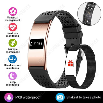 Ultra-Thin Smart Watch-2026 | Heart Rate, Blood Oxygen, Sleep Monitor & IPX8 Waterproof